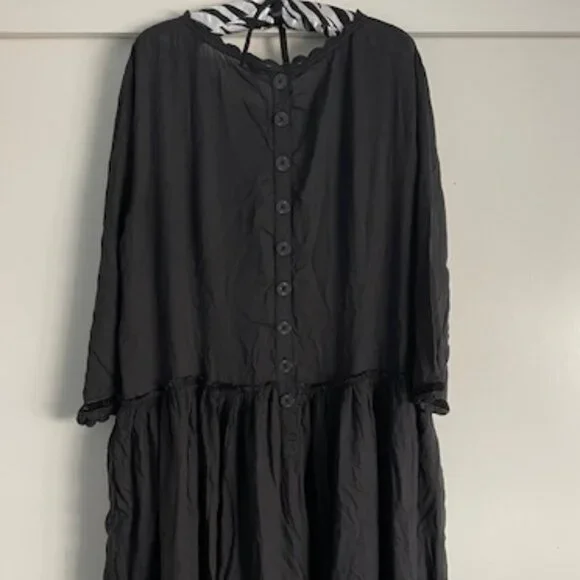 Ewa I Walla Dress Black Sample XL X-Large Viscose Goth Lagenlook NWOT Like New - Picture 4 of 15